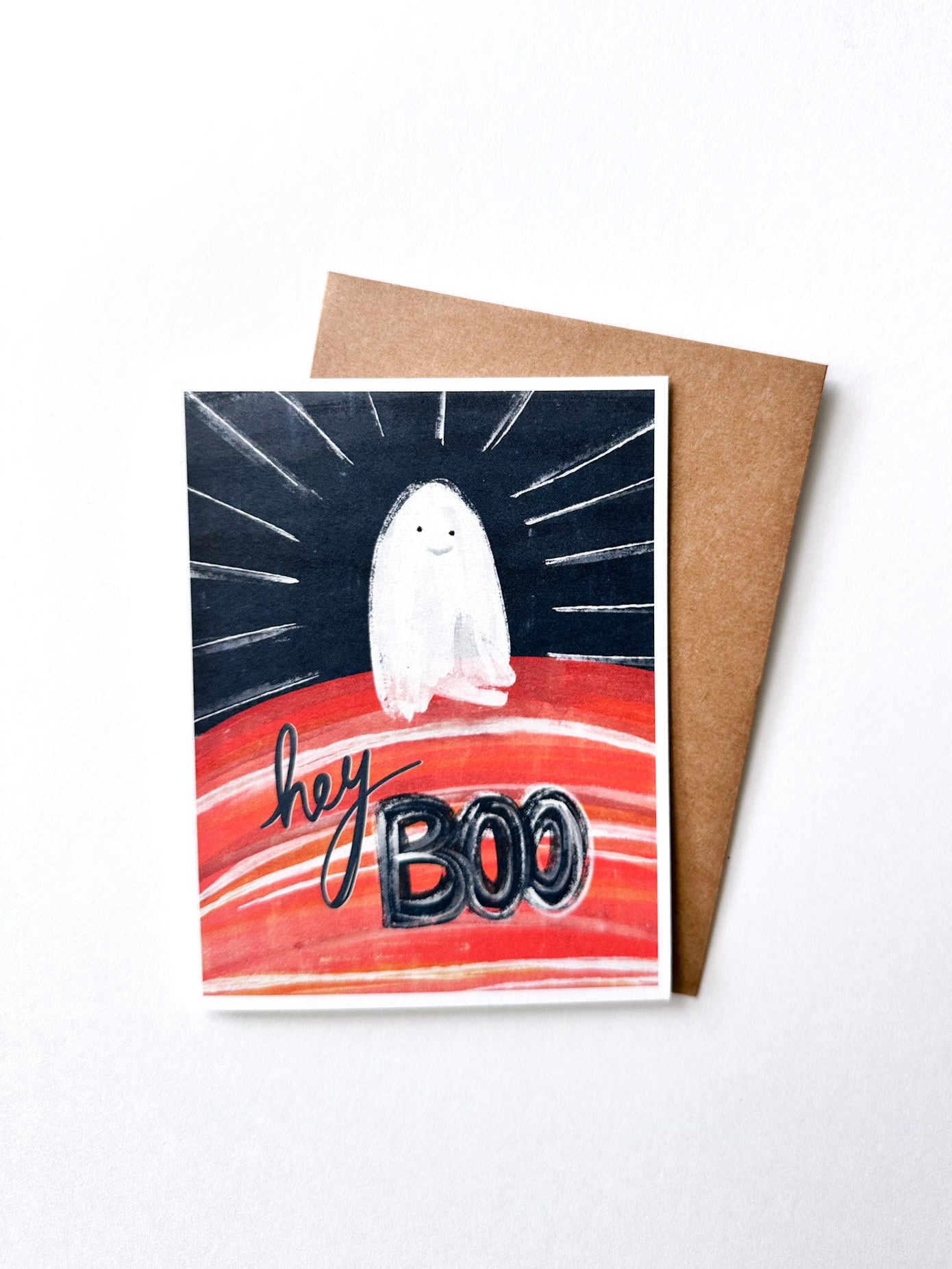 Hey Boo - Ghost Halloween Greeting card