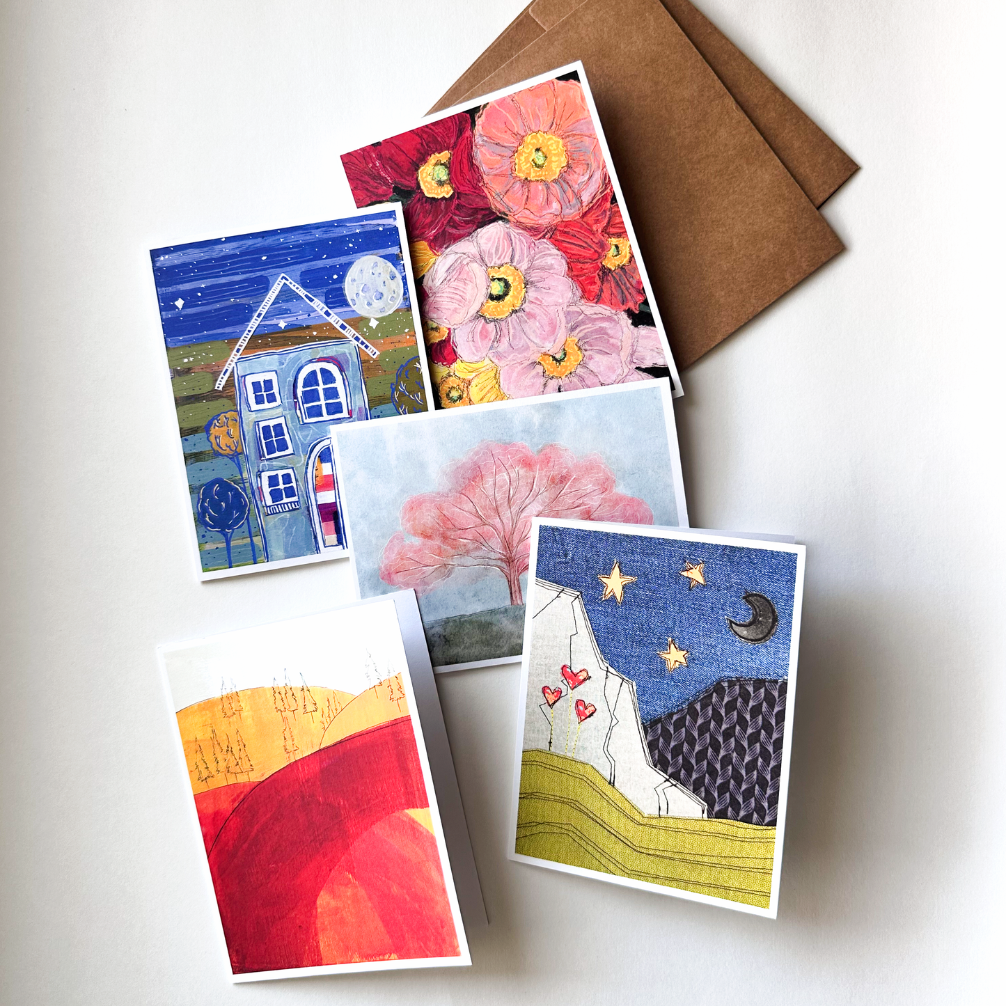 Moonlit Climb - Greeting card