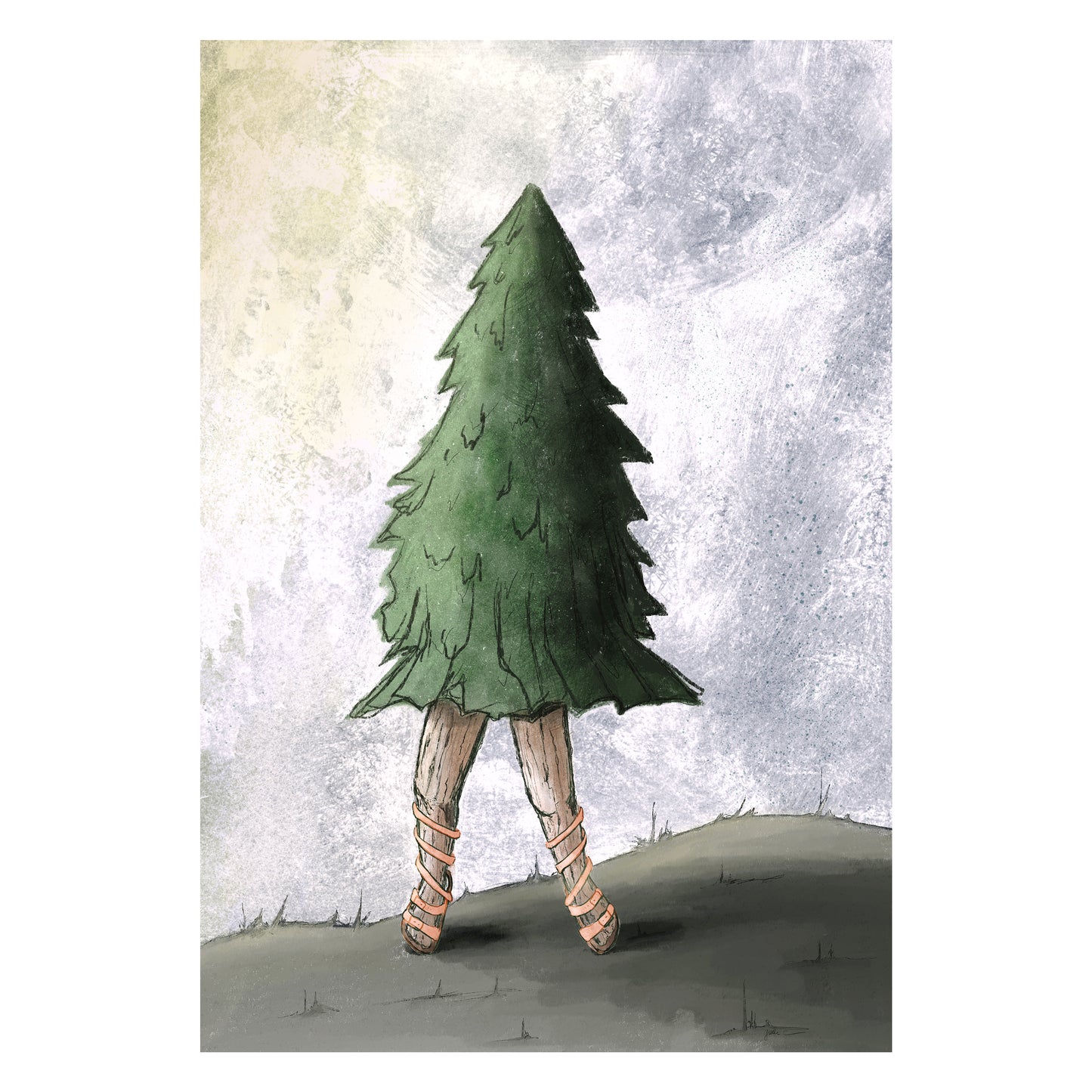5x7 Pine En Pointe