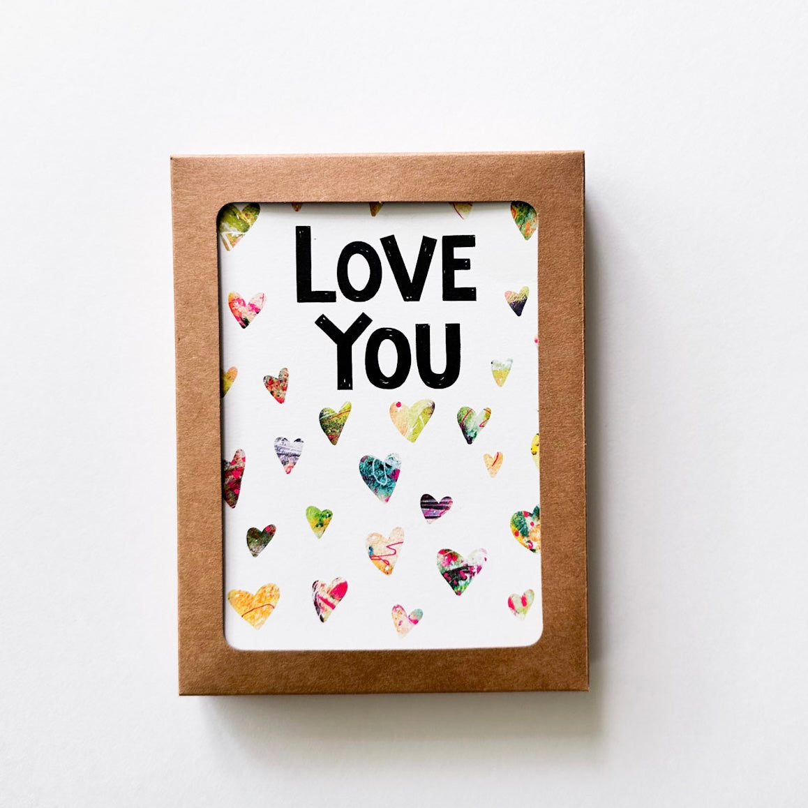 Love You - Heart Greeting Card Boxed Set of 6