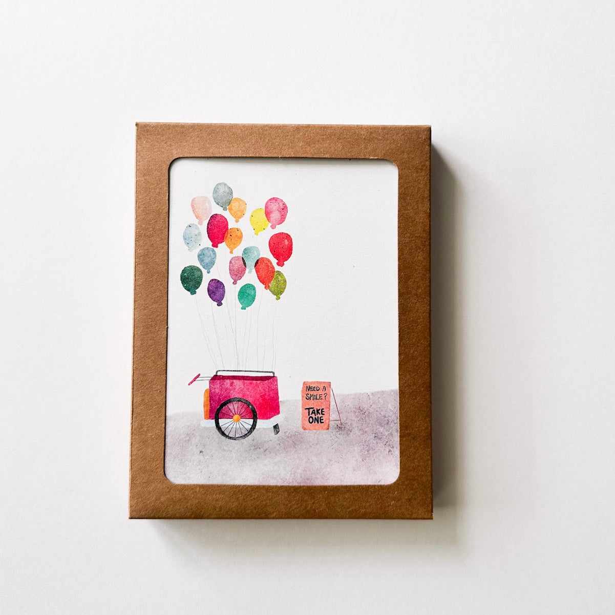 Need a Smile? - Balloon Greeting Card Boxed Set of 6