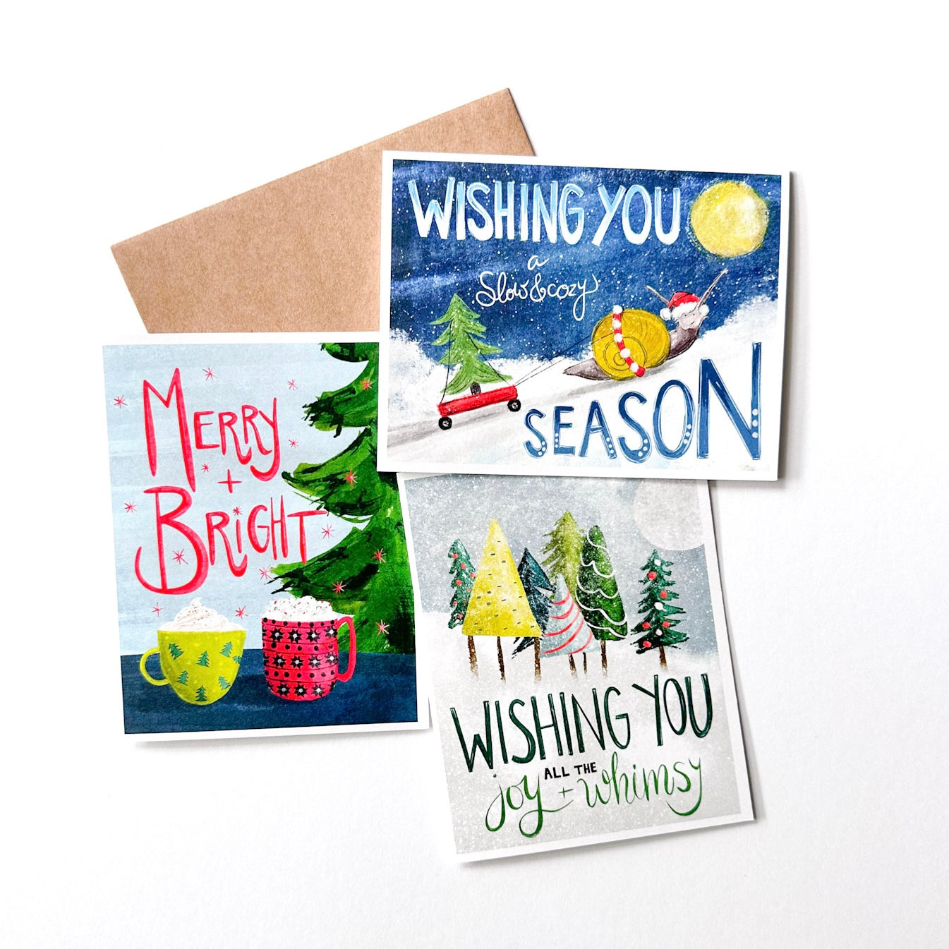Slow & Cozy - Holiday Snail Greeting Card Boxed Set of 10