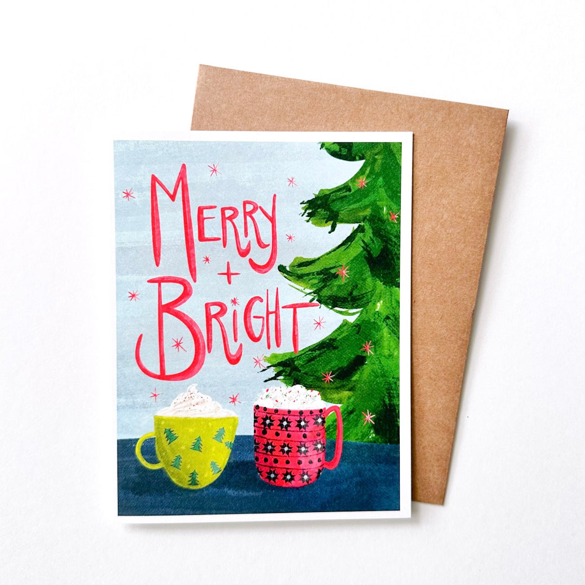Merry & Bright - Holiday Mugs Greeting Card Boxed Set of 10