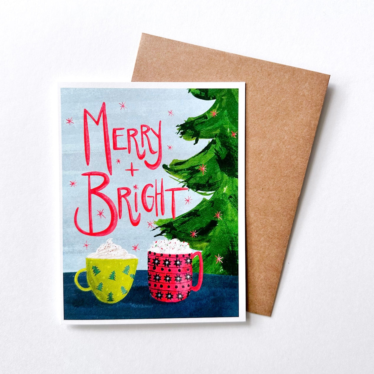 Merry & Bright - Holiday Mugs Greeting card
