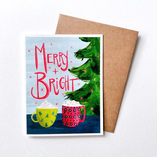 Merry & Bright - Holiday Mugs Greeting card