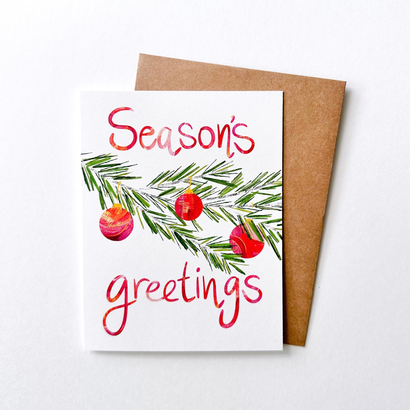 Season's Greetings - Holiday Ornament Greeting card