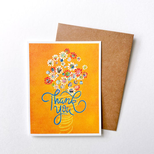 Thank You - Floral Greeting card