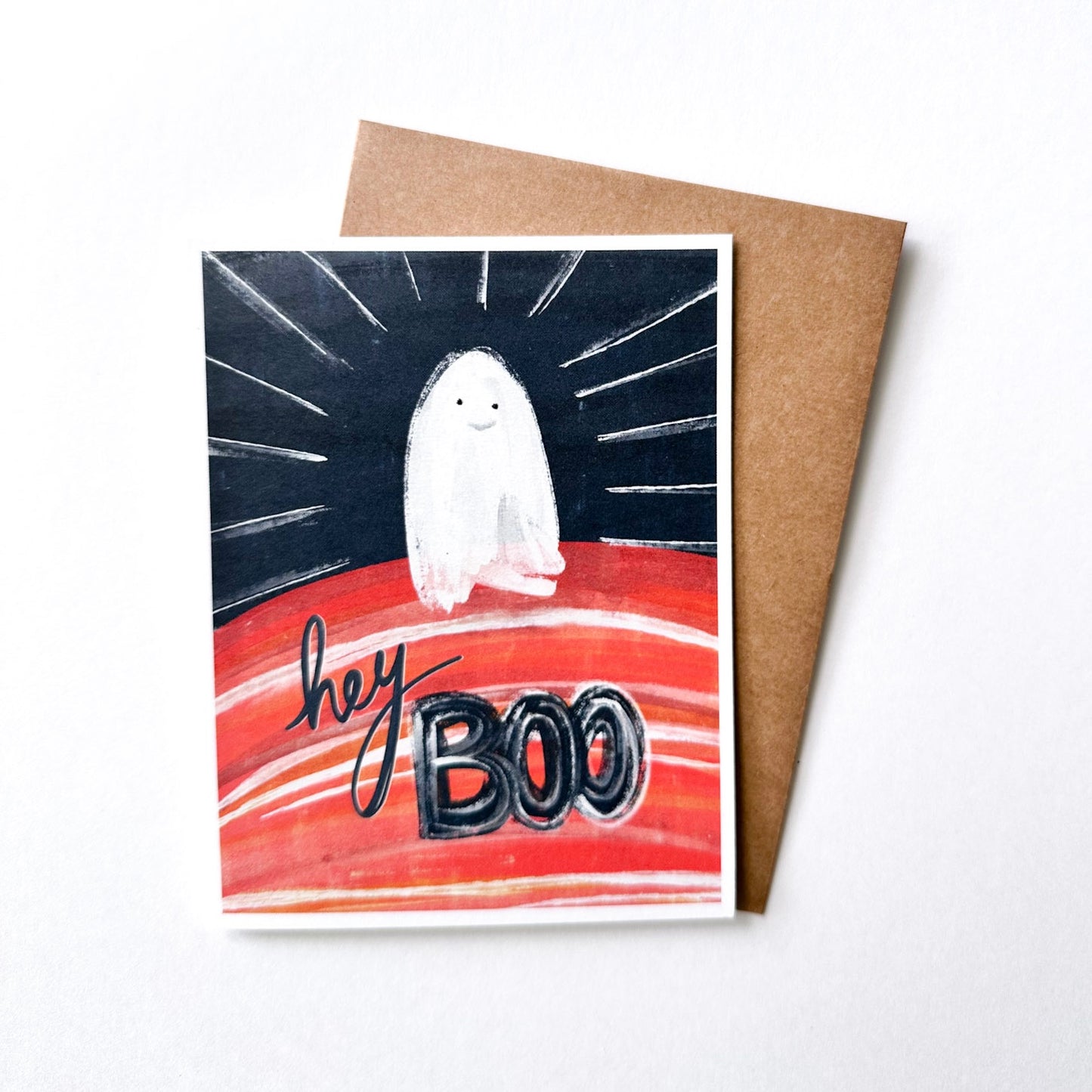 Hey Boo - Ghost Halloween Greeting card