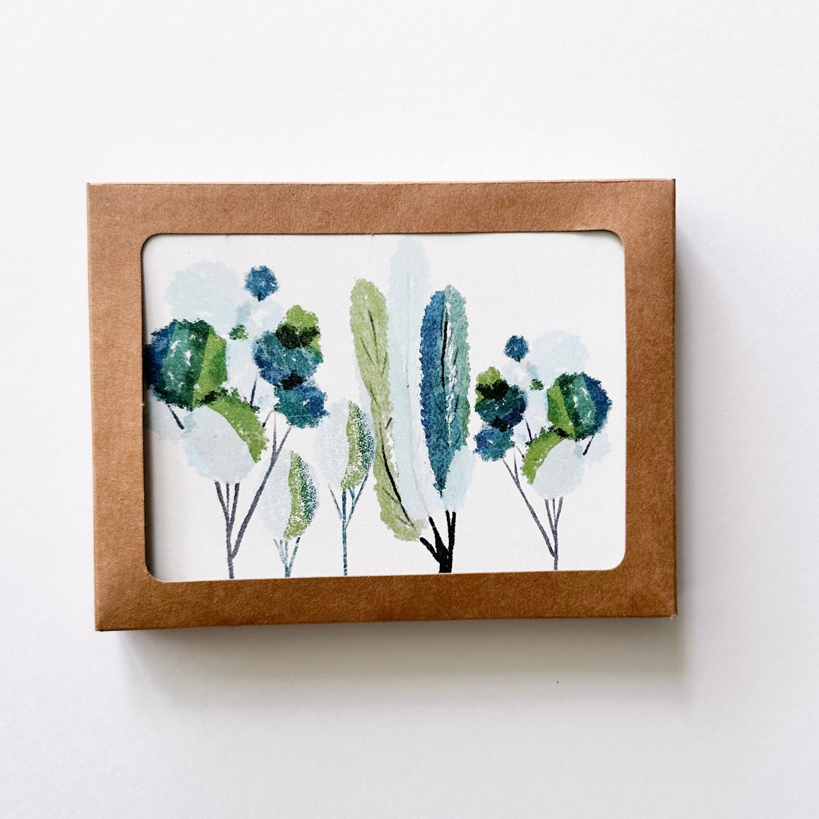 Earthly Hues - Abstract Tree Greeting Card Boxed Set of 6
