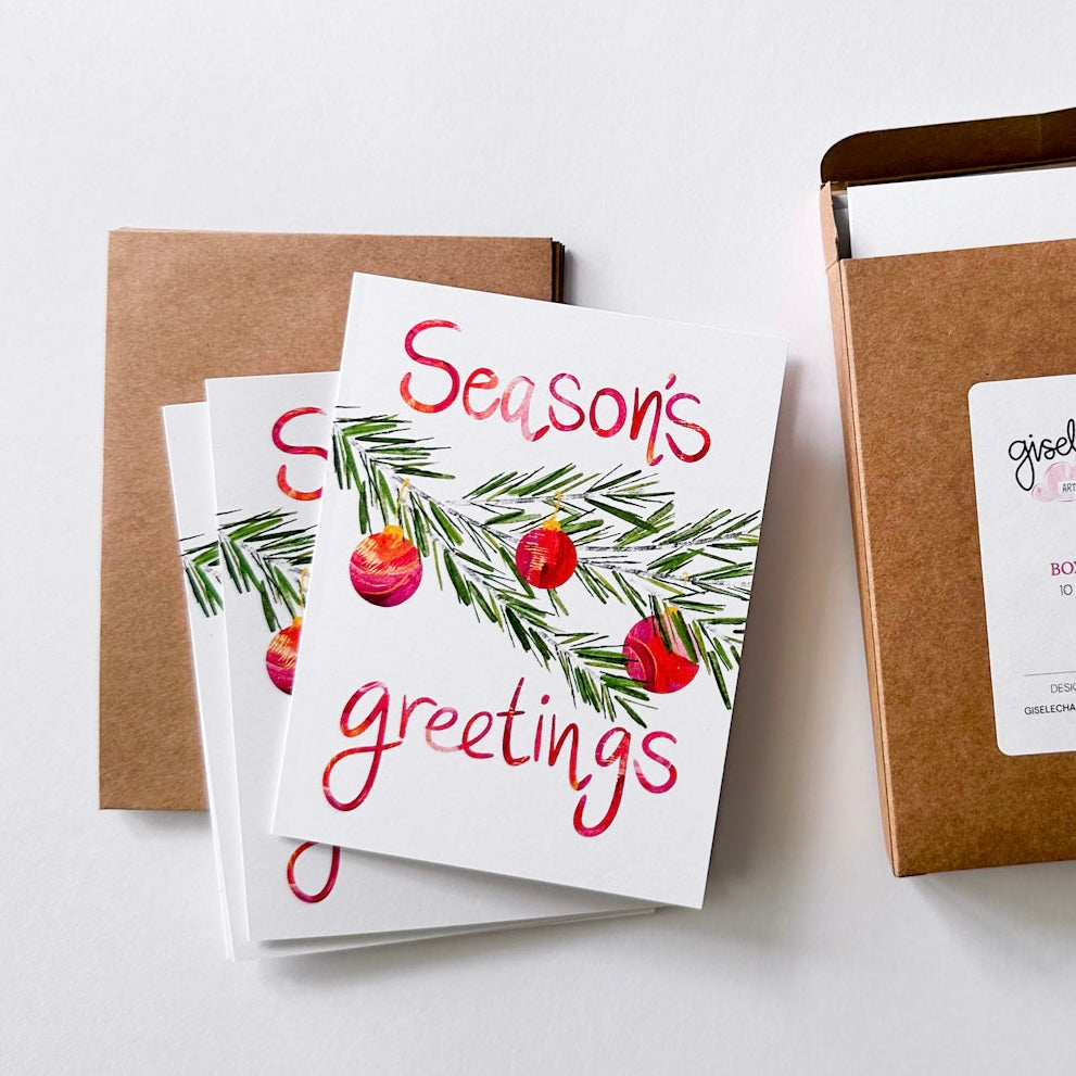 Season's Greetings - Holiday Ornament Greeting card