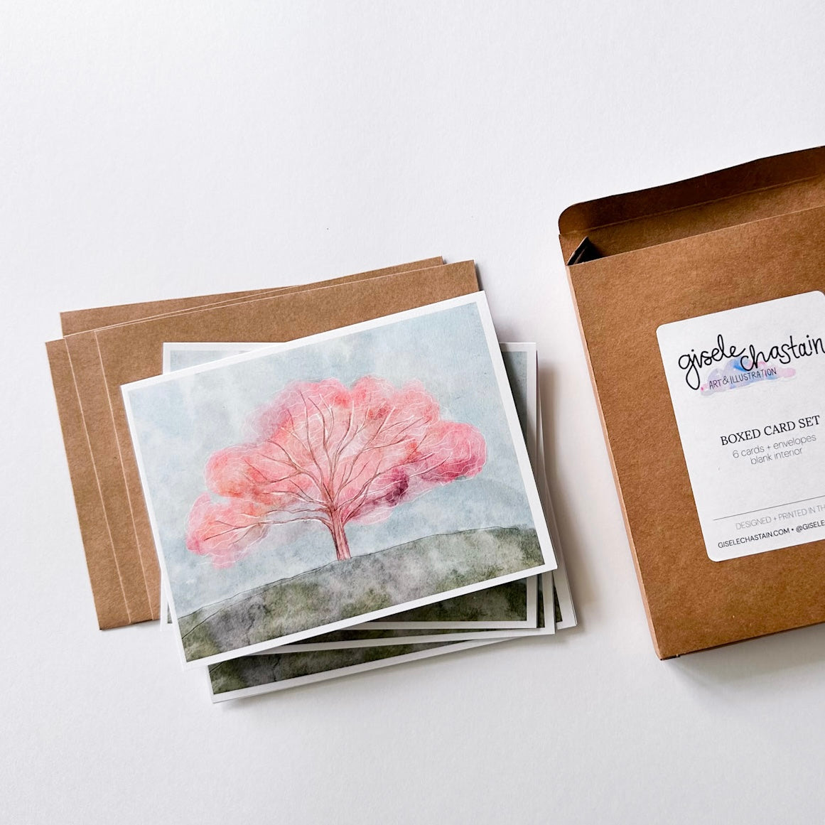 In Bloom - Cherry Blossom Greeting Card Boxed Set of 6