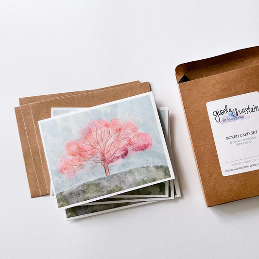 In Bloom - Cherry Blossom Greeting Card Boxed Set of 8