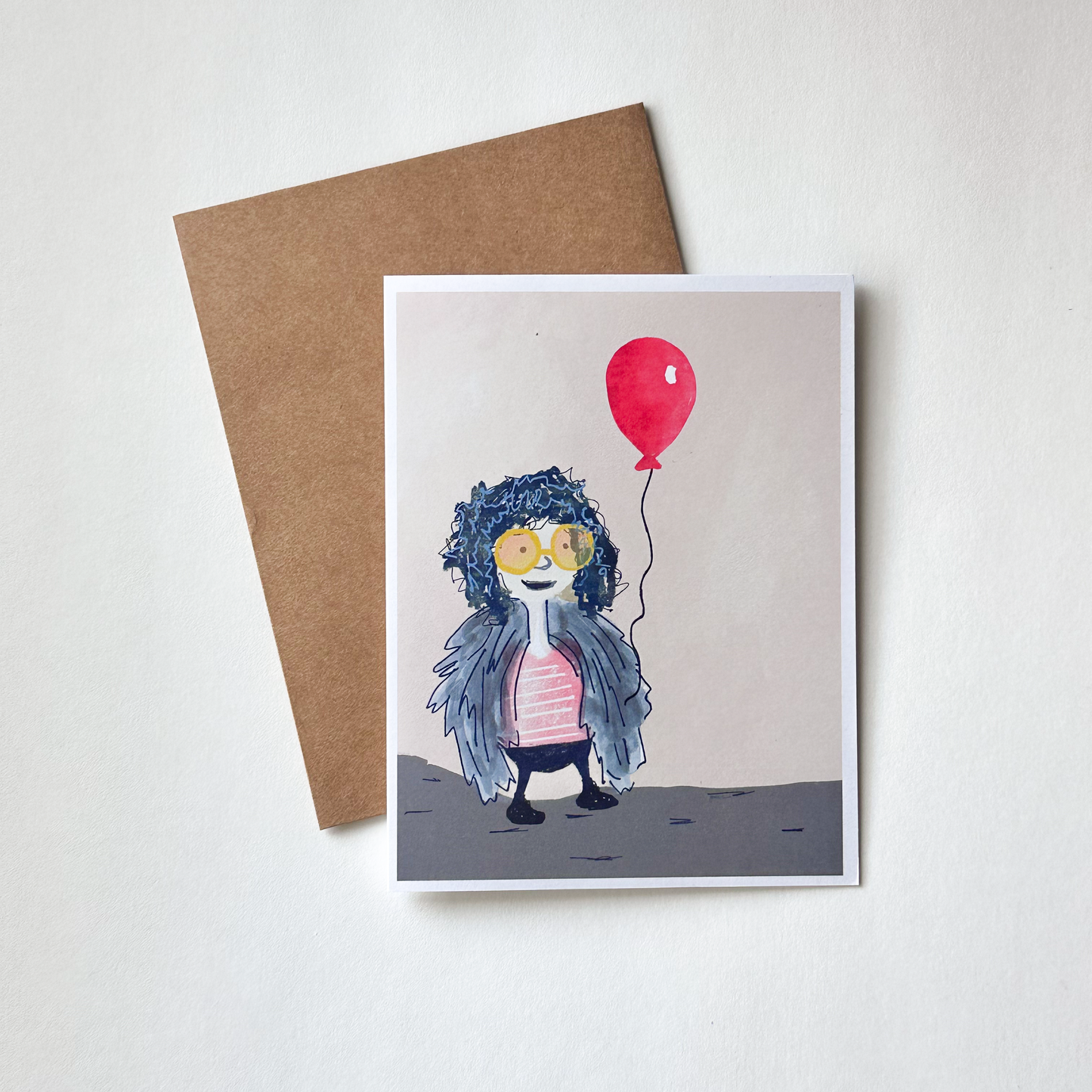 Balloon Girl - Greeting card