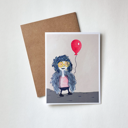 Balloon Girl - Greeting card