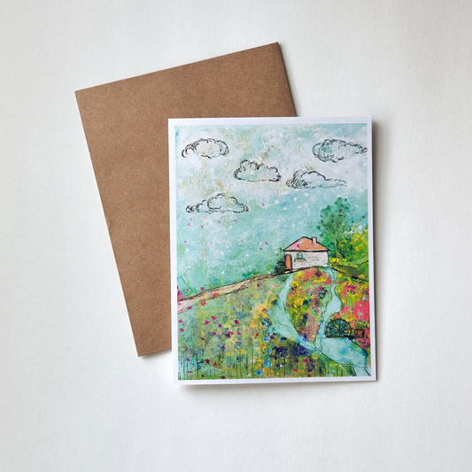 Painted Cottage - Greeting card