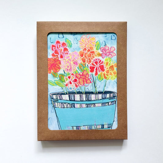 Bucket of Blooms Boxed Card Set of 6