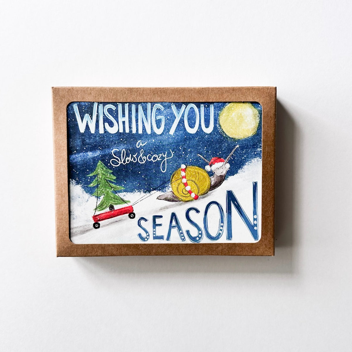 Slow & Cozy - Holiday Snail Greeting Card Boxed Set of 10
